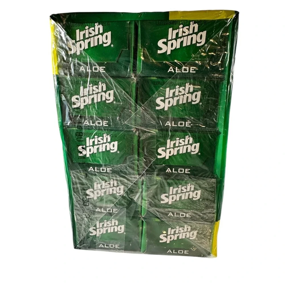 Irish Spring Aloe Soap 20 Pack Deodorant Bars No Linseed Old Formula‎ 74 oz